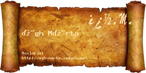 Ágh Márta névjegykártya